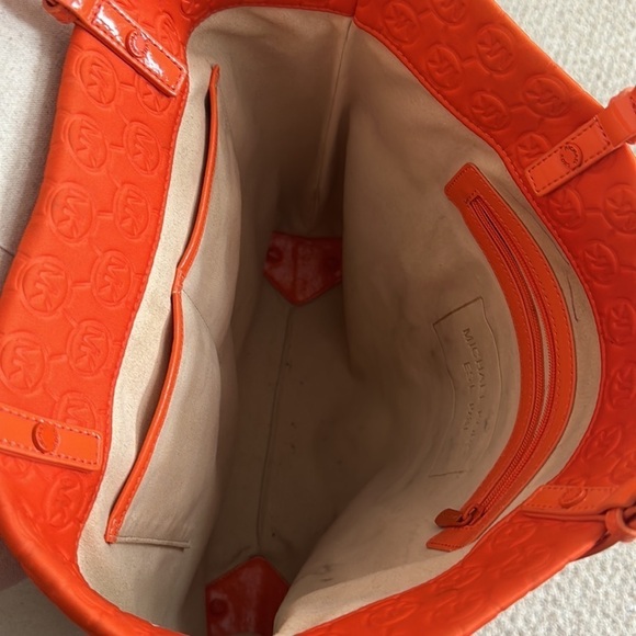 Michael Kors Orange Quilted Signature Tote - Picture 6 of 7